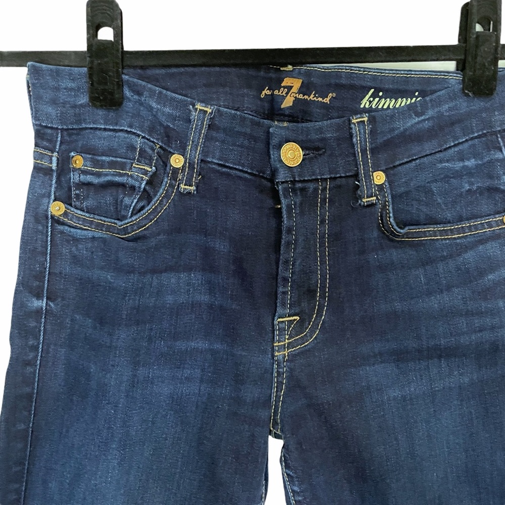 7 For All Mankind Kimmie Skinny Dark Wash Denim Jeans Size 26 - Picture 2 of 7